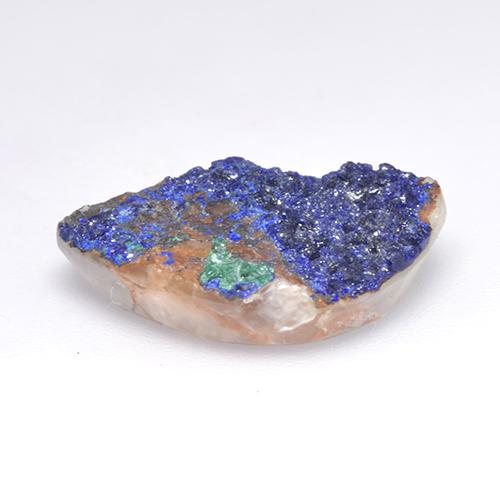 Druse d'azurite bleue naturelle forme fantaisie, 8,35 ct, opaque
