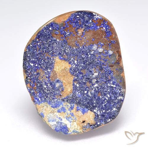 11.87ct Naturel Bleu grisâtre Druzy Azurite, Fantaisie, Opaque