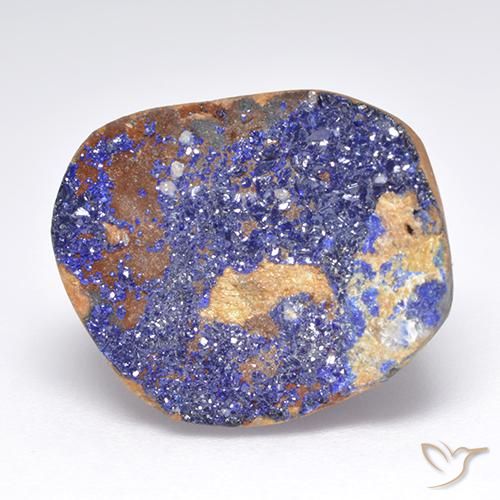 Druzy Azurite Bleu grisâtre naturelle Fantaisie, 11.87 ct, Opaque