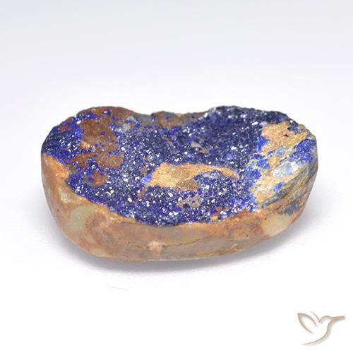 Druzy Azurite Bleu grisâtre naturelle Fantaisie, 11.87 ct, Opaque