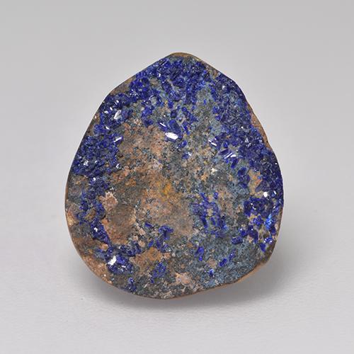Druzy Azurite Bleu marine profond naturelle Forme fantaisie, 8.14 ct, Opaque