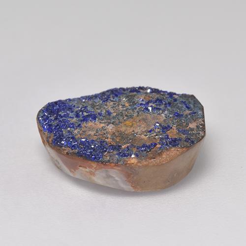 Druzy Azurite Bleu marine profond naturelle Forme fantaisie, 8.14 ct, Opaque