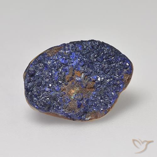 Druzy Azurite Bleu marine profond naturelle Forme fantaisie, 6.40 ct, Opaque