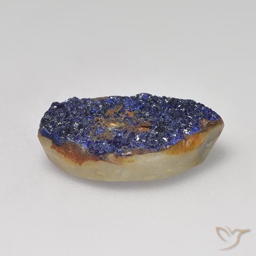 Druzy Azurite Bleu marine profond naturelle Forme fantaisie, 6.40 ct, Opaque