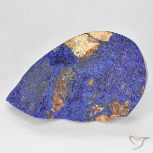10.96ct Naturel Bleu marine profond Druzy Azurite, En forme de poire, Opaque