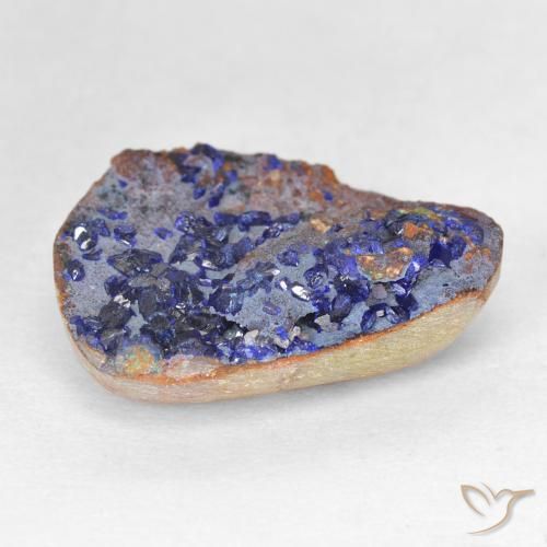 Druzy Azurite Bleu marine profond naturelle Fantaisie, 8.09 ct, Opaque