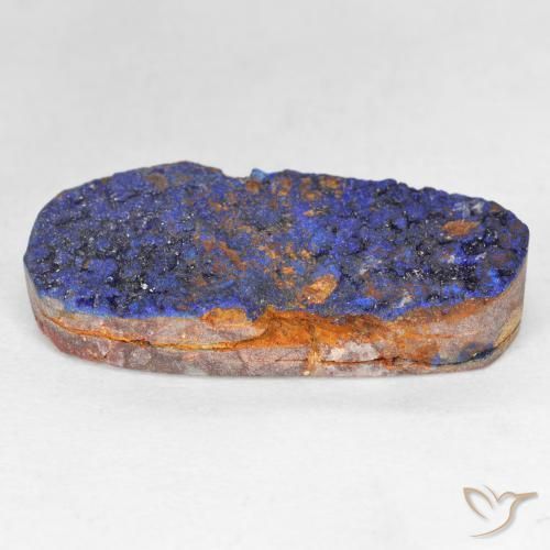 Druzy Azurite Bleu marine profond naturelle ovale, 11.21 ct, Opaque