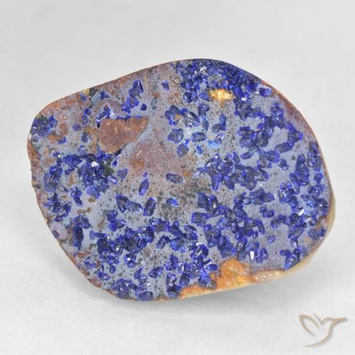 Druzy Azurite Bleu marine profond naturelle Fantaisie, 12.46 ct, Opaque