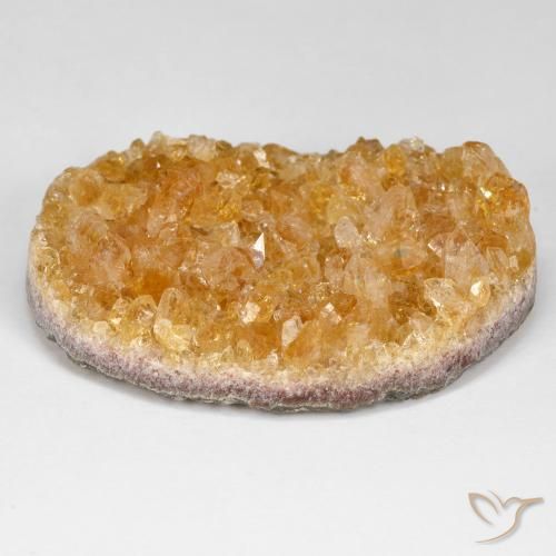 66.20ct Naturel Miel Orange Druse de citrine, ovale, Opaque