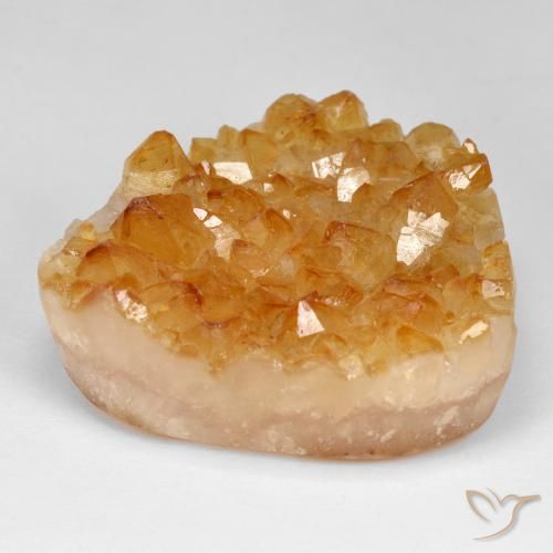 71.45ct Naturel Miel Orange Druzy Citrine, Trillion, Opaque