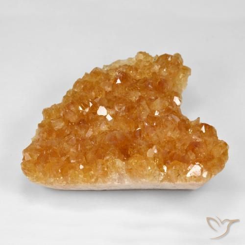 117.07ct Naturel Miel Orange Druse de citrine, Cœur, Opaque
