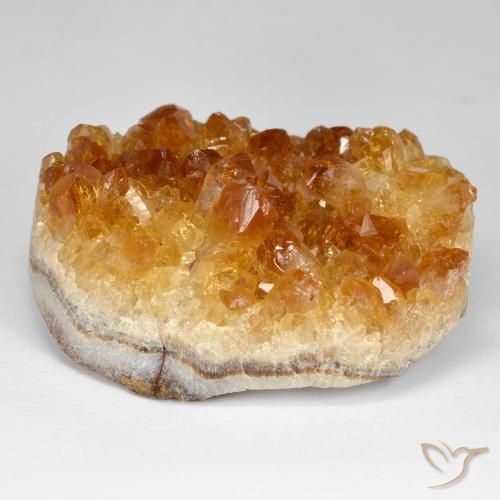 Druzy Citrine Orange brun naturelle ovale, 110.64 ct, Opaque