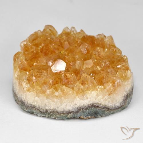 92.17ct Naturel Miel Orange Druse de citrine, Fantaisie, Opaque