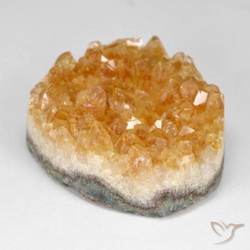 Druzy Citrine Miel Orange naturelle Fantaisie, 92.17 ct, Opaque