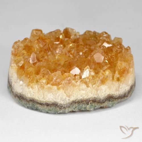 Druzy Citrine Miel Orange naturelle Fantaisie, 92.17 ct, Opaque