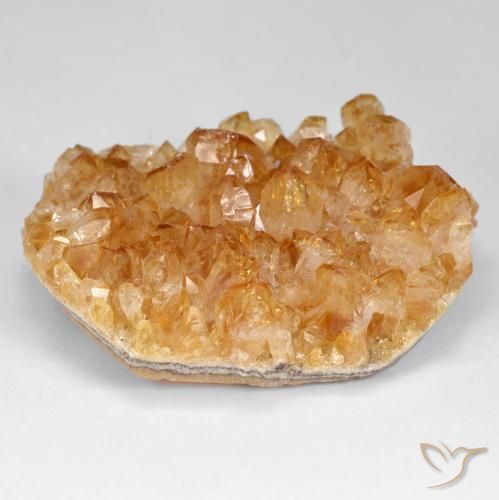 Druzy Citrine Orange foncé naturelle Fantaisie, 86.91 ct, Opaque