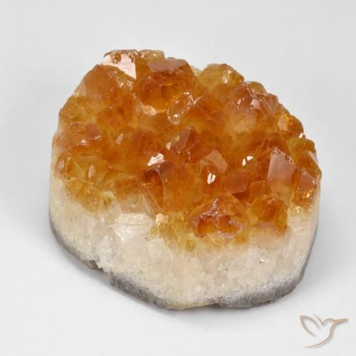 Druzy Citrine Orange brun naturelle ovale, 93.75 ct, Opaque
