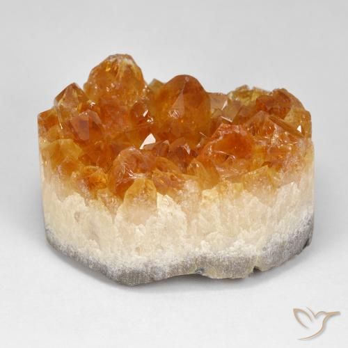 Druzy Citrine Orange brun naturelle ovale, 93.75 ct, Opaque