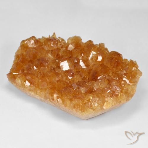 Druzy Citrine Orange intense naturelle Fantaisie, 118.69 ct, Opaque
