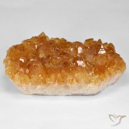 Druzy Citrine Orange intense naturelle Fantaisie, 118.69 ct, Opaque