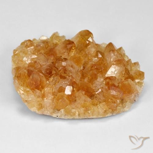 43.06ct Naturel Medium Light-Orange Druse de citrine, Fantaisie, Opaque