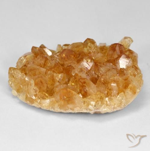 Druzy Citrine Medium Light-Orange naturelle Fantaisie, 43.06 ct, Opaque