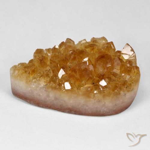 67.28ct Naturel Orange moyen Druse de citrine, En forme de poire, Opaque