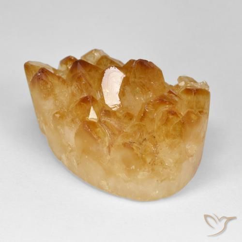 Druzy Citrine Orange-or naturelle En forme de poire, 72.05 ct, Opaque