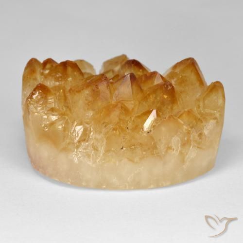 Druzy Citrine Orange-or naturelle En forme de poire, 72.05 ct, Opaque