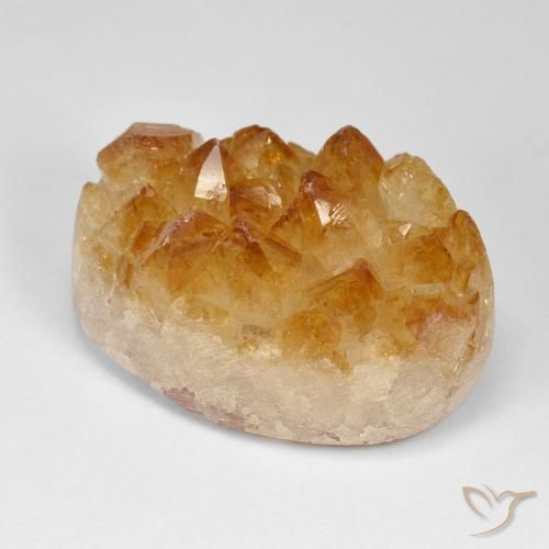 Druzy Citrine Orange-or naturelle ovale, 57.87 ct, Opaque