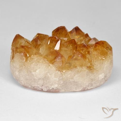 Druzy Citrine Orange-or naturelle ovale, 57.87 ct, Opaque