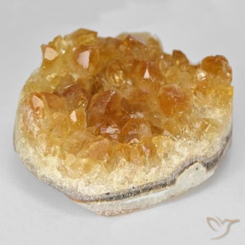 Druzy Citrine Orange-or naturelle Fantaisie, 81.13 ct, Opaque