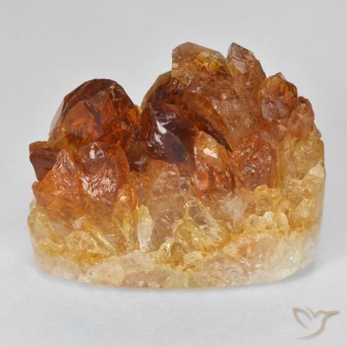 17.78ct Naturel Orange foncé Druse de citrine, ovale, Opaque