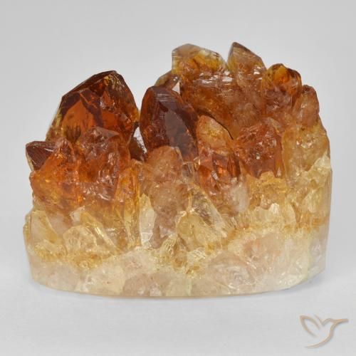 Druzy Citrine Orange foncé naturelle ovale, 17.78 ct, Opaque