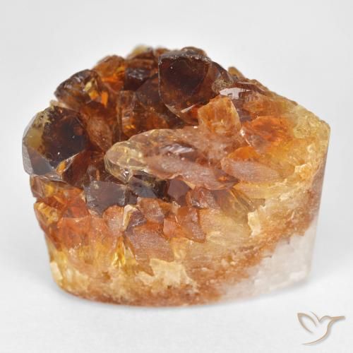 37.97ct Naturel Orange terre Druzy Citrine, Trillion, Opaque