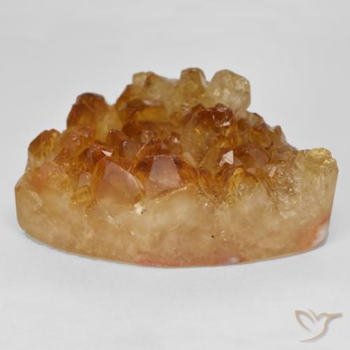 Druzy Citrine Orange brunâtre naturelle Fantaisie, 49.74 ct, Opaque