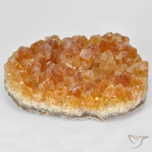 49.85ct Naturel Medium Light-Orange Druse de citrine, Fantaisie, Opaque