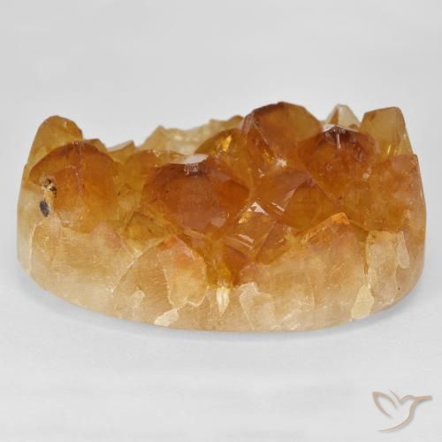Druzy Citrine Medium Light-Orange naturelle ovale, 55.16 ct, Opaque