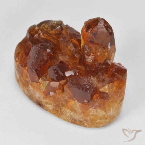 Druzy Citrine Orange foncé naturelle ovale, 18.42 ct, Opaque