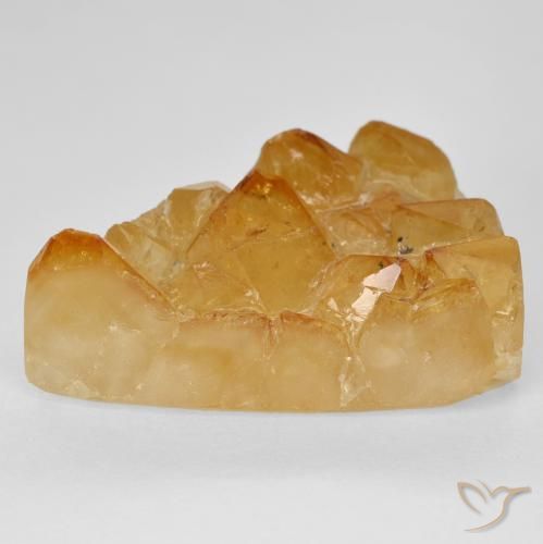 Druzy Citrine Medium Light-Orange naturelle Trillion, 23.53 ct, Opaque