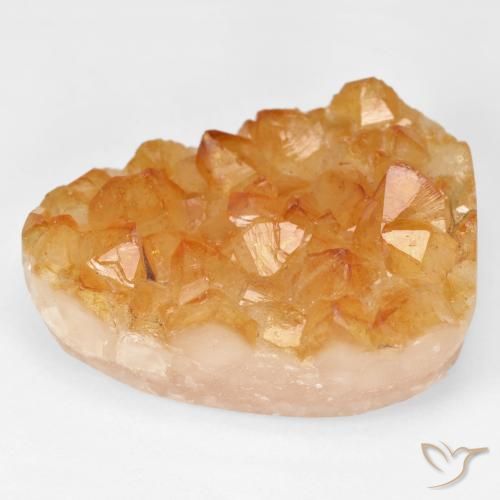 41.14ct Naturel Medium Light-Orange Druse de citrine, Fantaisie, Opaque