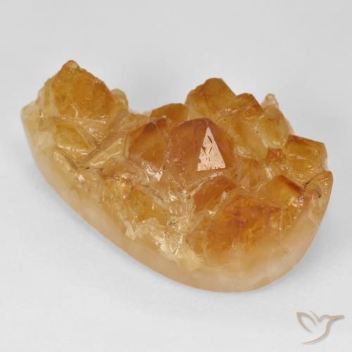 32.77ct Naturel Medium Light-Orange Druse de citrine, En forme de poire, Opaque