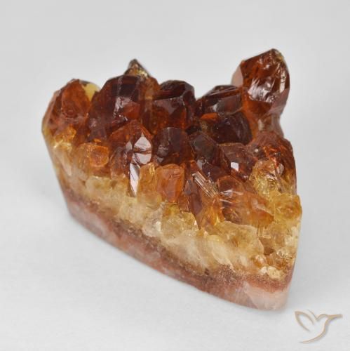 24.24ct Naturel Orange rouille Druse de citrine, Trillion, Opaque