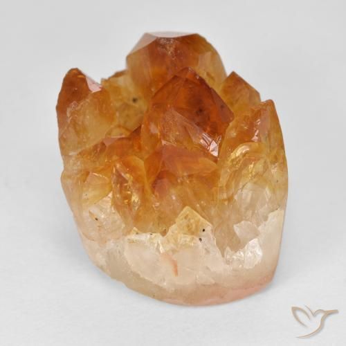 Druzy Citrine Orange brun naturelle Fantaisie, 19.61 ct, Opaque