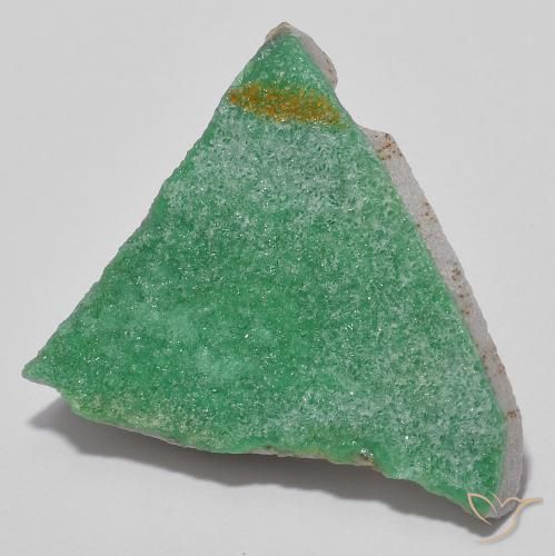 Variscite druzy Menthe verte naturelle Trillion, 10.83 ct, Opaque