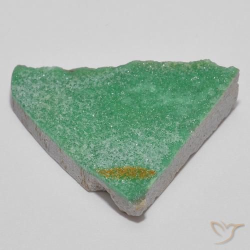 Variscite druzy Menthe verte naturelle Trillion, 10.83 ct, Opaque