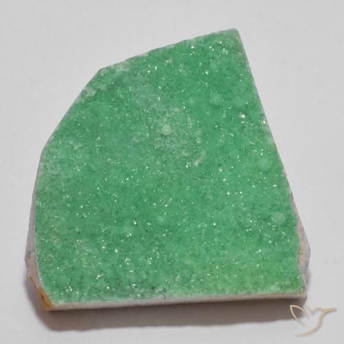 10.56ct Naturel Vert jaunâtre Druzy Variscite, Fantaisie, Opaque