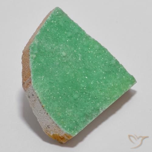 Variscite druzy Vert jaunâtre naturelle Fantaisie, 10.56 ct, Opaque