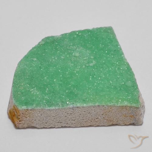 Variscite druzy Vert jaunâtre naturelle Fantaisie, 10.56 ct, Opaque