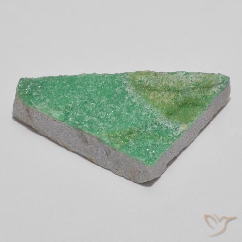 Variscite druzy Menthe verte naturelle Fantaisie, 11.31 ct, Opaque